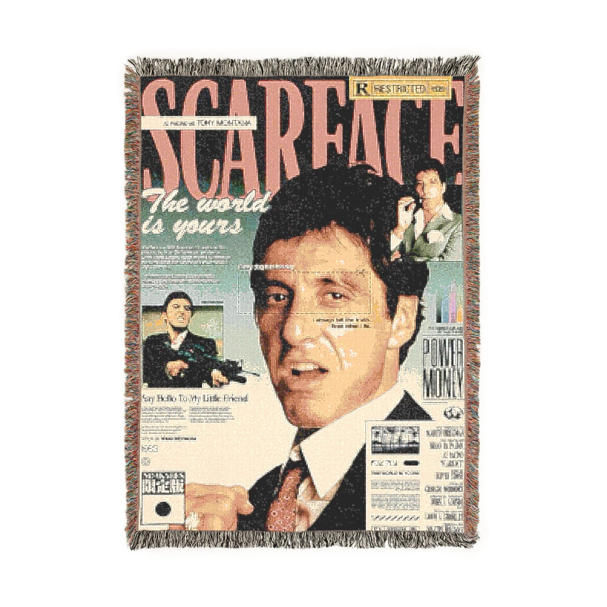 TONY-CIGAR-IN MANSION-Woven Blanket